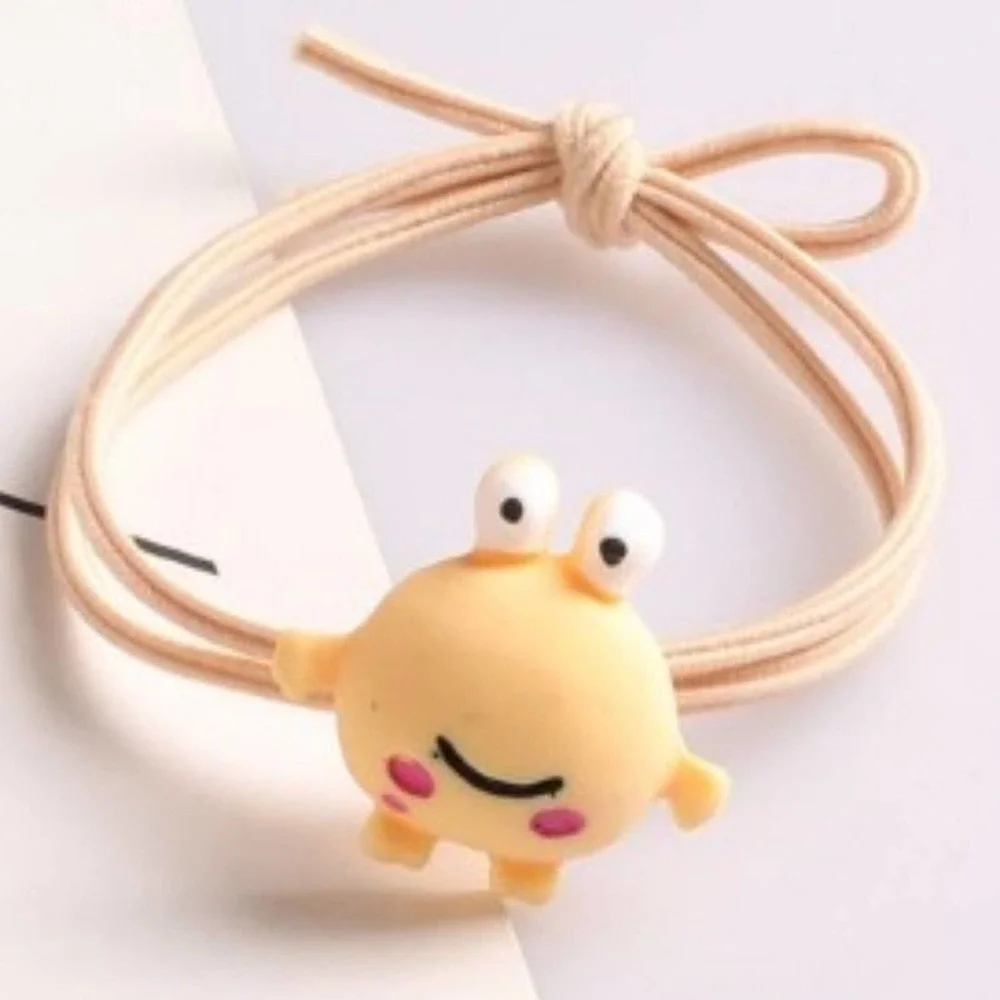 Set/5‎ Adorable Resin Frog Hair Ties~~NWOT